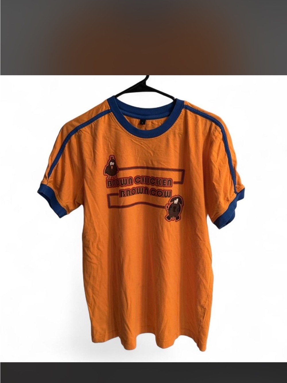 Brown Chicken Brown Cow Orange Short Sleeve Tee